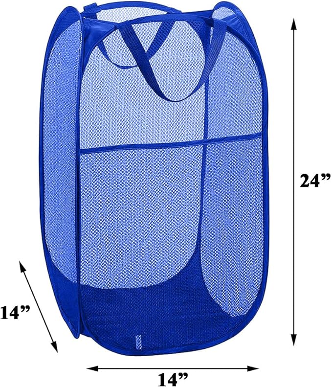 Mesh Laundry Hamper, Pop Up Laundry Basket, Collapsible Clothes Storage Bin - Image 2