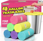 150 Count 4 Gallon Small Trash Bags by TFORING%C2%AE