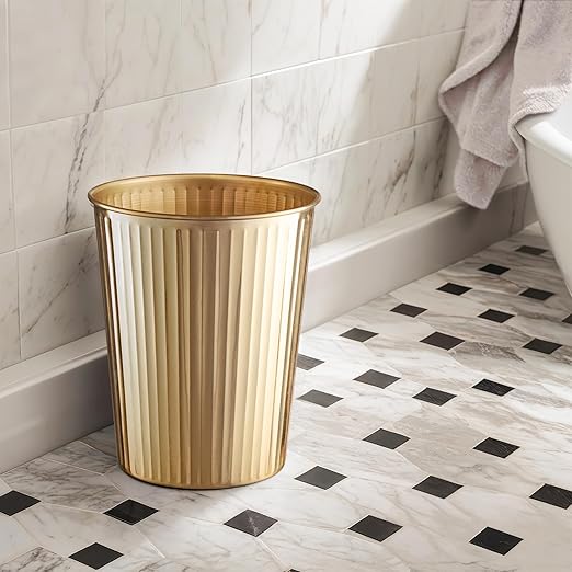 Monarch Abode Metal Bathroom Trash Can – Waste Basket - Image 6