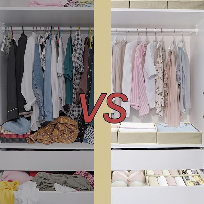 16 Pack Drawer Organizer Clothes, Foldable Fabric Dresser Organizer Closet - Image 4