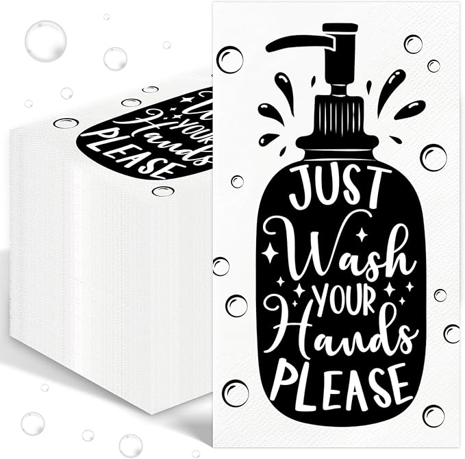100PCS Disposable Hand Towels for Bathroom Paper Towels for Guests 3 Ply Just by IANFEPH