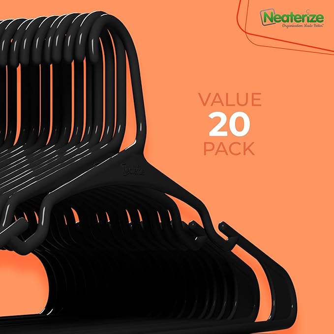NEATERIZE Clothes Hangers Plastic 20 Pack - Image 7