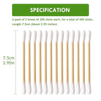 Cotton Swabs 400 count Double Round Tips Cotton Swabs - Image 2