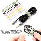 UMUST Silicone Cable Ties, Reusable Cable Management Organizer, Cable Straps - Image 3