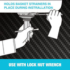 DURATECH Basket Strainer Wrench, Universal Sink Strainer Wrench - Image 2