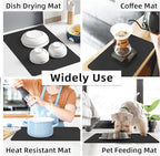 LOPNUR Kitchen Dish Drying Mat, Super Absorbent Dish Drying Pad, Diatomite - Image 7