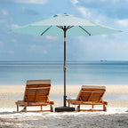 JEAREY 7.5FT Patio Umbrella Outdoor Market Umbrella with 6 Sturdy Ribs, Push Button Tilt/Crank Table Umbrella for Garden, Deck, Backyard and Pool, Baby Blue - Image 6