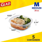 Glad Entrée Food Storage Containers, Medium Square - Image 6