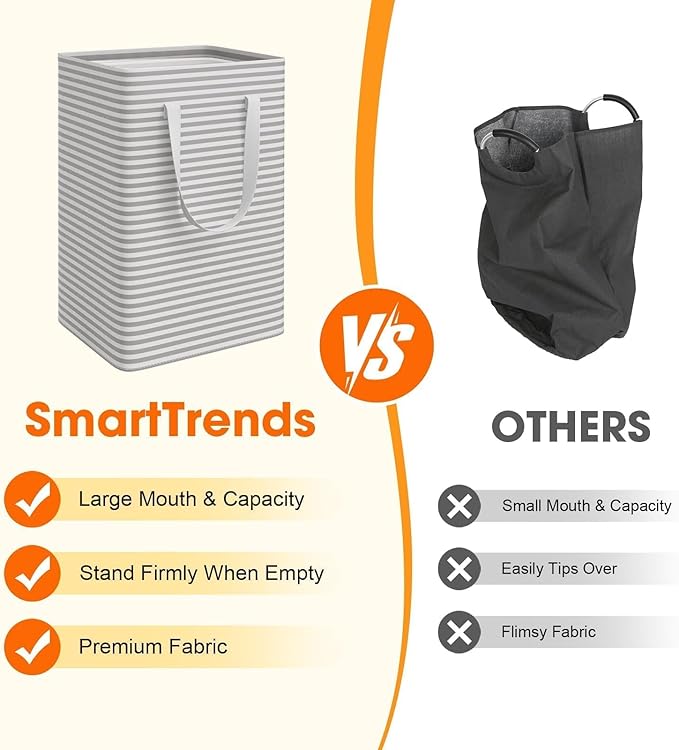 3 Pack Laundry Basket, Waterproof & Freestanding Large Laundry Hamper, - Image 3