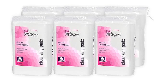 Swisspers Premium Facial Cleansing Pad, 100% Cotton, Ultra Soft, Extra Large by Swisspers