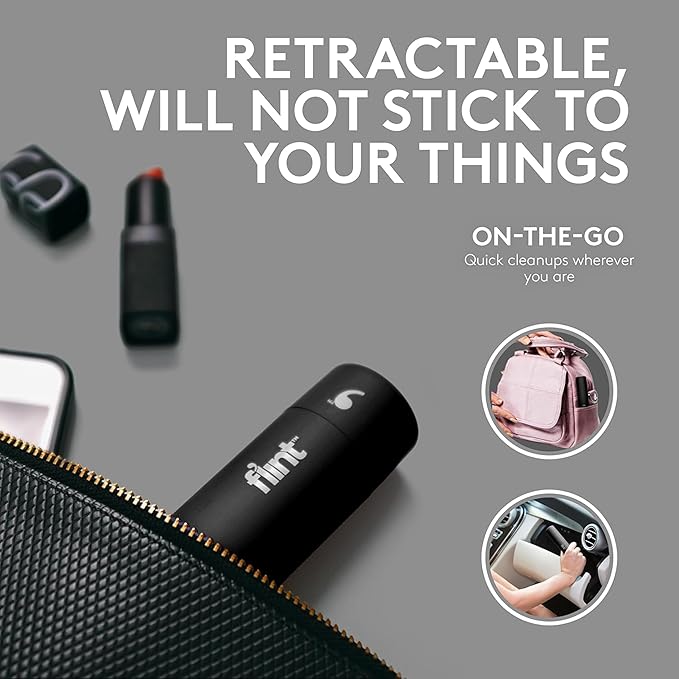 Flint Classic Black Retractable Mini Lint Roller - Image 8