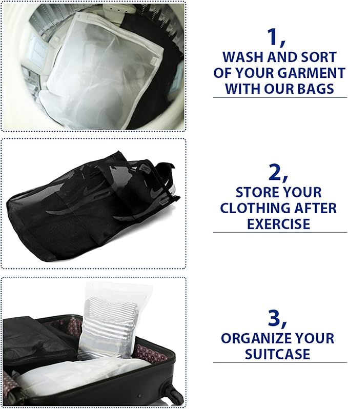 TENRAI Delicates Laundry Bags, Bra Fine Mesh Wash Bag - Image 7