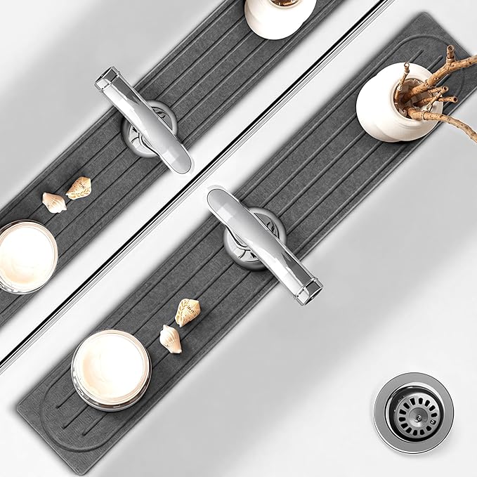 Faucet Mat for Kitchen Sink, Diatomite Stone Drying Mat & Sink Protector by Unknown