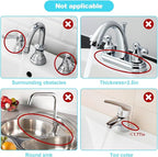 Kitchen Faucet Splash Mat, 24 inch Silicone Sink Splash Guard Drying Mat - Image 5