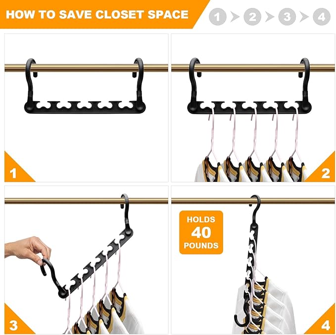 12-Pack-Closet-Organizers-and-Storage, Clothes-Organizer-Hangers - Image 4