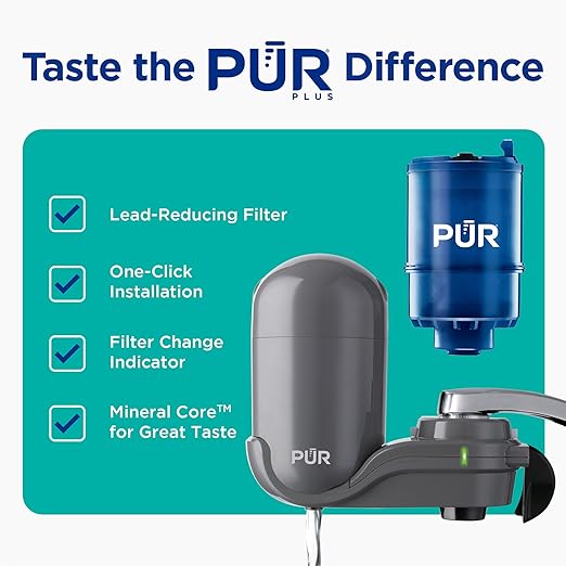 PUR Plus Vertical Faucet-Mount Water Filtration System, Lead-Reducing Filter - Image 2