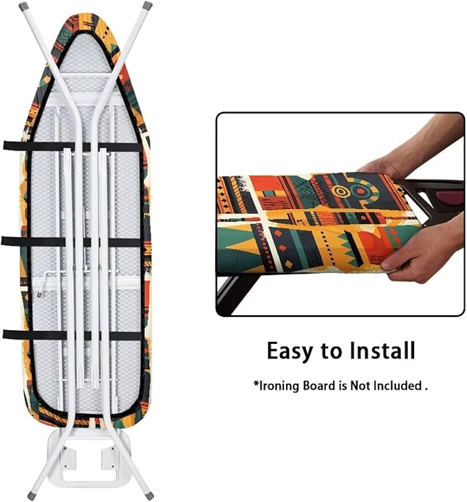 Ethnic Tribal Print Ironing Board Cover Vintage Geometric Zigzag Standard Size - Image 4