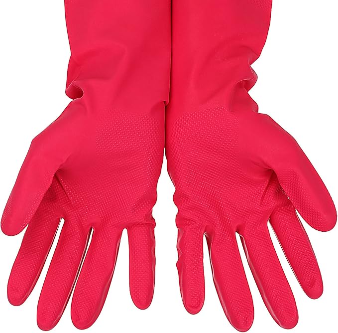 3 Pairs Rubber Cleaning Gloves Latex Free Dishwashing Gloves - Image 2
