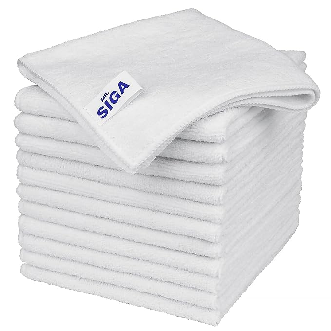 MR.SIGA Microfiber Cleaning Cloth, All-Purpose Microfiber Towels, Streak Free by MRSIGA