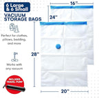 12 Pack Variety Vacuum Storage Bags - Image 3