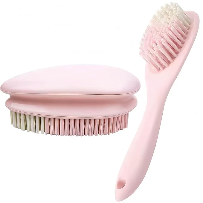 2 Pack Soft Bristle Cleaning Scrub Brush Laundry Brush Scrubber Brush by Ganganmax
