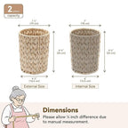 GRANNY SAYS Small Wicker Trash Can, 2 Gallon Bathroom Waste Basket, Small - Image 7