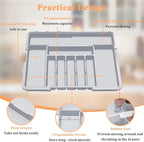 Silverware Organizer Expandable Kitchen Drawer Organizer Adjustable 22"x 19" - Image 8