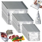 30Pcs Reusable Aluminum Foil Sealable Storage Bags, 2025 New Vacuum Zipper by Unknown