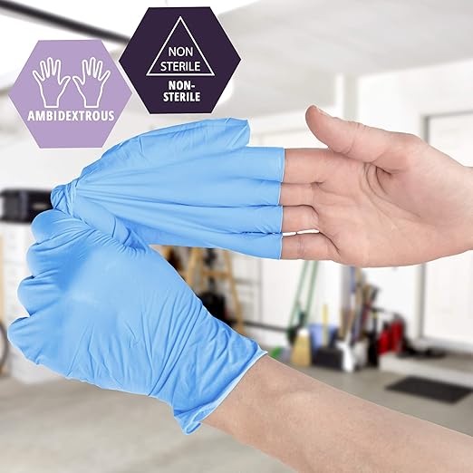 MED PRIDE Nitrile/Vinyl Blend Exam Gloves, Powder-Free, Latex-Free, Disposable - Image 3