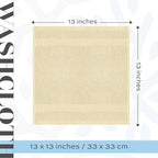 White Classic Luxury Cotton Washcloths 13x13 Inch - Image 4