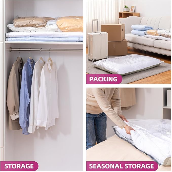 TAILI 8 Pack Vacuum Storage Bags, XXL Jumbo, Vacuum Sealed Bags - Image 7