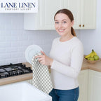 LANE LINEN Cotton Kitchen Towels Set, Quick-Drying Dish Towels, Tea Towels - Image 4