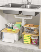 Trash Bag Dispenser Holder - 3 in 1 Acrylic Plastic Garbage Bag Pantry Organizer - Image 5