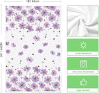 Artoid Mode Purple Flowers Bee Hello Sunshine Summer Kitchen Towels Dish Towels - Image 6