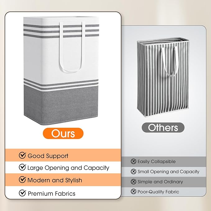 4 Pack Large Laundry Baskets, Laundry Hampers, Freestanding Waterproof - Image 5