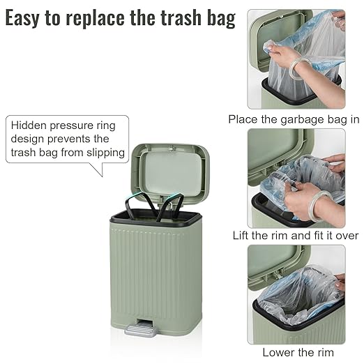rejomiik Small Bathroom Trash Can - Image 5