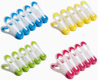 20 Pack Colorful Plastic Clothespins, Heavy Duty Laundry Clothes Pins Clips Pegs by CYNVS