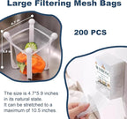 200 PCS Large Kitchen Disposable Mesh Sink Strainer Bag - Image 2