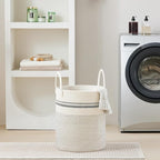 VIPOSCO Large Laundry Hamper, Tall Woven Rope Storage Basket - Image 7