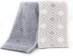 Pidada Bath Towel Diamond Pattern 100% Cotton Absorbent Soft Decorative Towel - Image 5