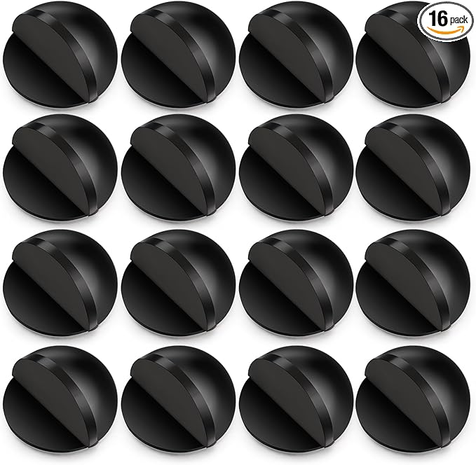 16 Pcs Self Adhesive Door Stoppers, Stainless Steel Floor Door Stop Wall by Unknown