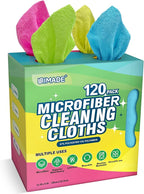 Microfiber Cleaning Cloth, 120 Pack Reusable Paper Towels Microfiber Towels by Unimade