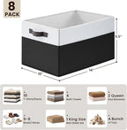Criusia 8 Pack Large Storage Baskets - Image 2