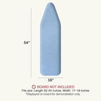 Ironing Board Cover and Pad 18"x54" Extra Thick Natural Cotton, Scorch and - Image 2