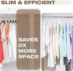 50 Pack Black Velvet Hangers, Coat Hanger Non Slip, Heavy-Duty, Space Saving - Image 7