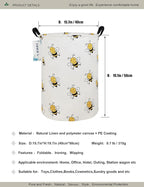 Round Folding Laundry Hamper, Canvas Basket, Nersury Hamper, Suitable - Image 2