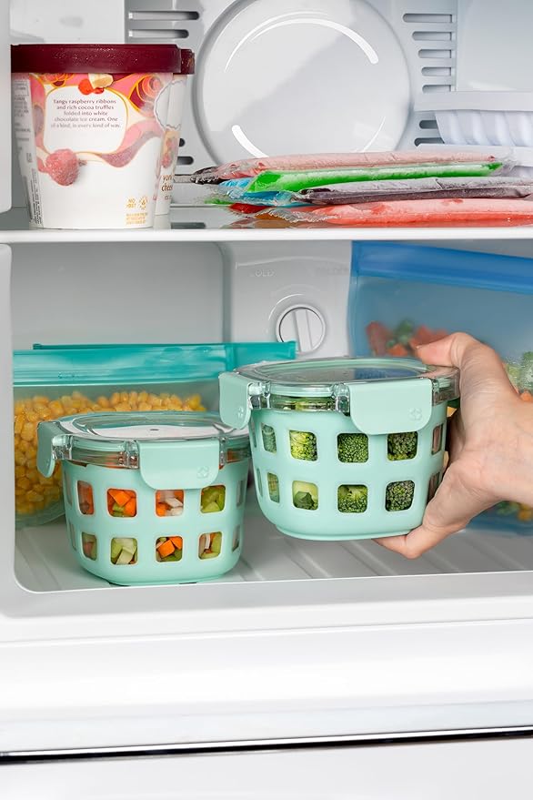 Ello Duraglass 2-Pack 2 Cup Reusable Glass Container Jar - Image 2