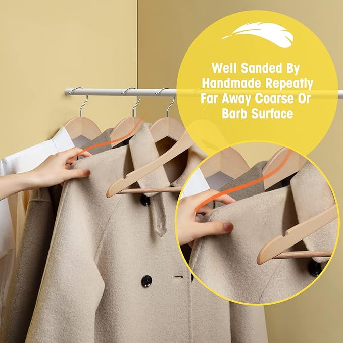 Wooden Hangers 30 Pack Clothes Hanger - Image 3