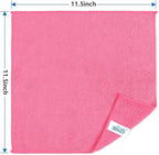 HOMEXCEL Pink Microfiber Cleaning Cloth, 8 Pack Cleaning Towels - Image 2