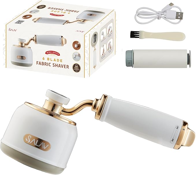 SALAV® Retro Edition Rechargeable Fabric Shaver and Lint Roller - Image 2